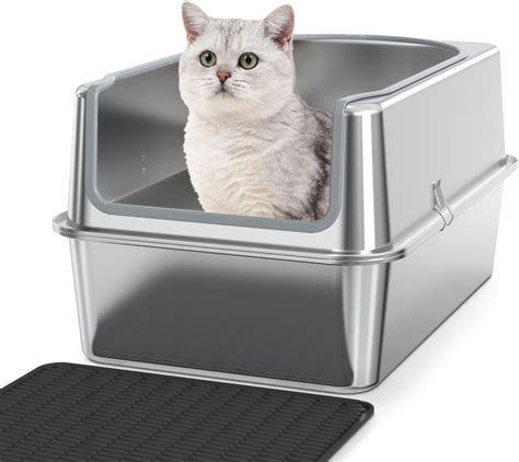 stainless steel litter box amazon|stainless steel litter box benefits.